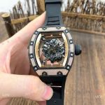 SWISS Replica Richard Mille Rm055 Rose Gold Diamond Watch - V2 version